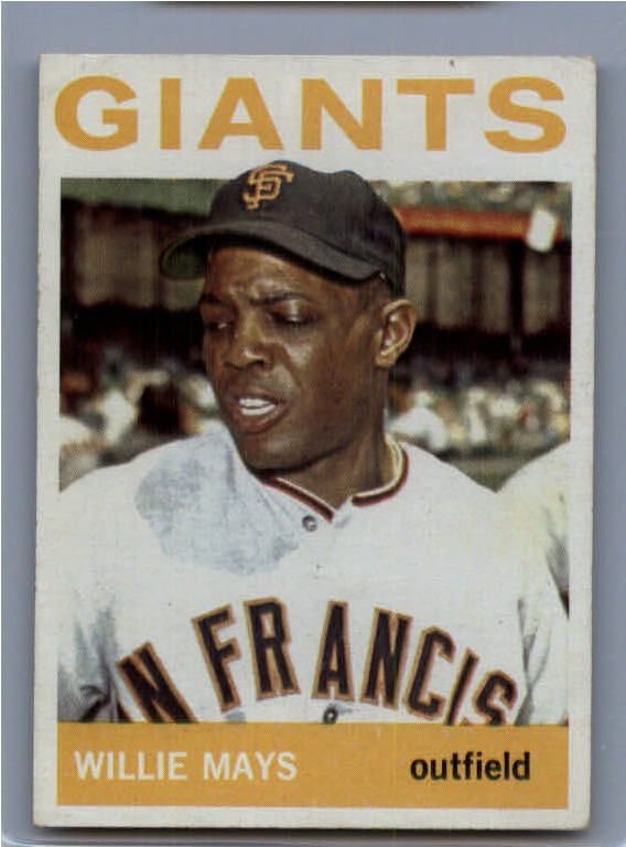 1964 Topps BB #150 Willie Mays Giants Bb64stars 0016  