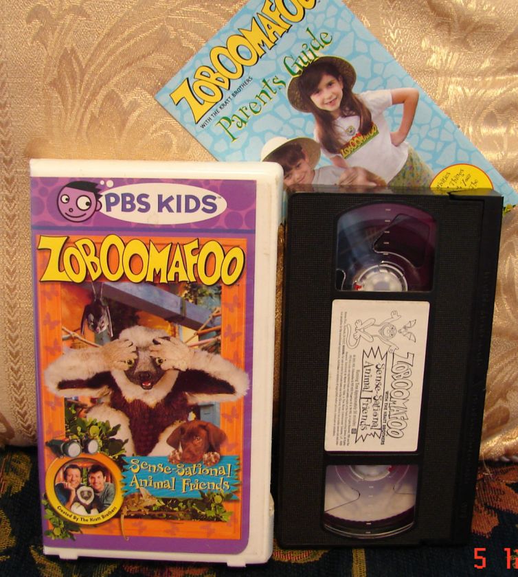 PBS KIDS ZOBOOMAFOO Sense Sational Animal Friends Vhs Video RARE FREE 