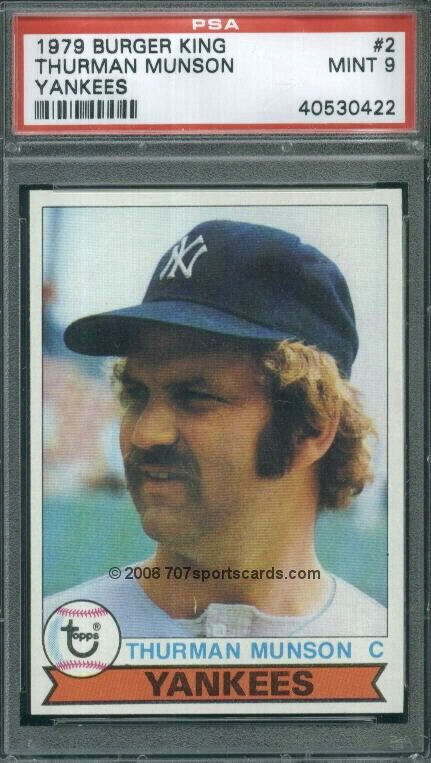 1979 Burger King 2 Thurman Munson PSA 9 (0422)  