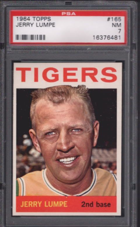 JERRY LUMPE 1964 64 TPOPS #165 PSA 7 NM   