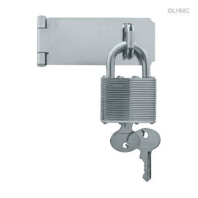 Hasp W/ Padlock Zinc Plated  