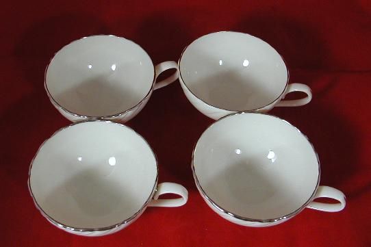 LENOX PLATINUM WEATHERLY CUPS SAUCERS  