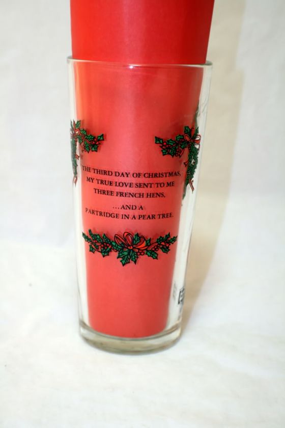 Pepsi Cola 12 Days of Christmas Collector Glass Day 3 French Hens 