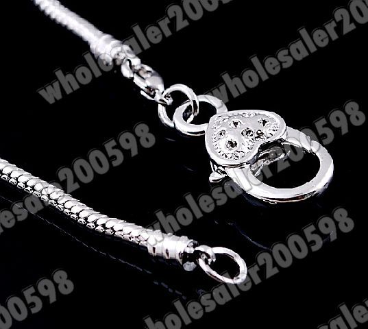 5strands White Golden Plated Heart Snake Chains 21CM  