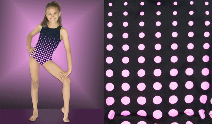 NEW Gymnastics Leotard geomet. dots color & size choice  