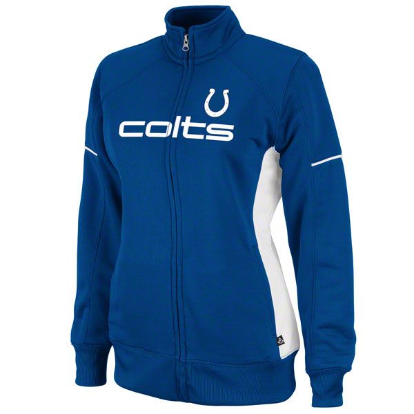 Indianapolis Colts Womens Counter Blue Full Zip Track Jacket  