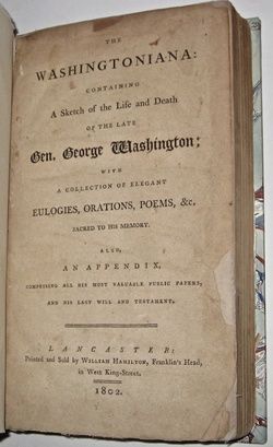 GEORGE WASHINGTON 1802 FIRST EDITION Leather. AMERICA  