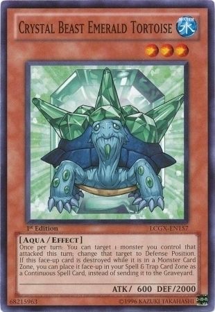 CRYSTAL BEAST EMERALD TORTOISE x3 Yugioh Card Common Mint LCGX EN137 