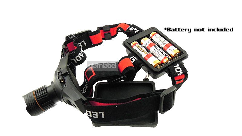 600 Lumens 7 watt CREE XPG R5 LED 3xAA Zoomable Zoom Headlamp 