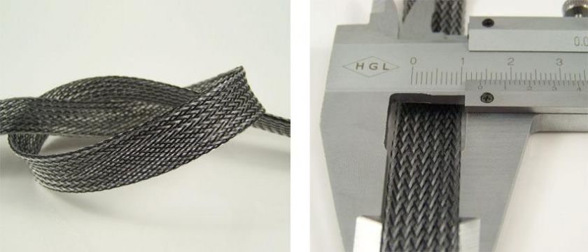 14.3mm / 0.56 25f tBlack & Transparent Nylon Braided Sleeving 8 