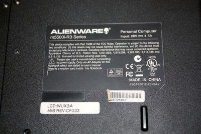 Alienware Area 51 m5500i R3 15.4 WUXGA LCD Barebone