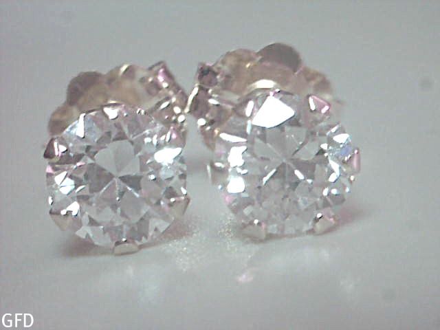   EUROPEAN CUT DIAMOND STUD EARRINGS 14KT SOLID GOLD $ 2,800.00  