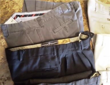 3014 Mens Pants Lot 8 pcs, Size 34 x 30   DOCKERS, HAGGAR, ITALIAN 