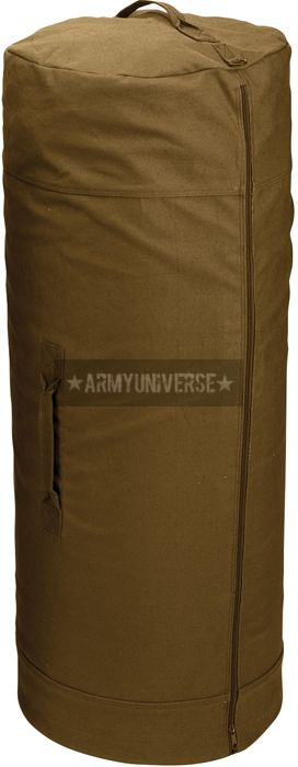 Coyote Brown Side Zipper Canvas Duffle Bag (25 x 42) (Item # 3439)