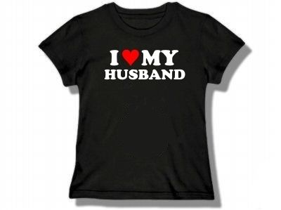 Love My Husband Womens Black T Shirt New MEDIUM  