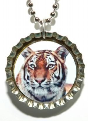 TIGER BOTTLE CAP NECKLACE (CAP178a)  