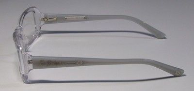 NEW BVLGARI 4028 52 16 135 TRANSPARENT FRAME GRAY ARMS EYEGLASSES 