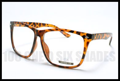 EYEGLASS Frame Clear Lens Oversized TORTOISE Frame Nerd  