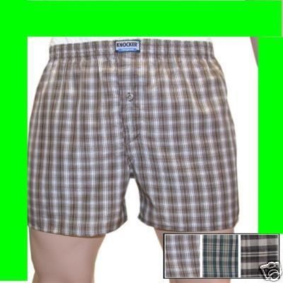 MEN PLAID BOXER SHORTS UNDERWEAR COTTON 4XL 54 56  