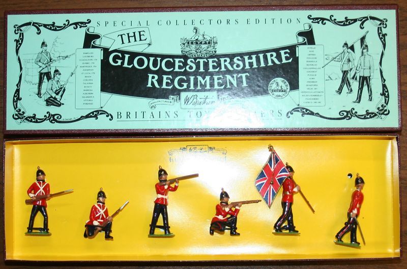 BRITAINS BR. GLOUSTERSHIRE INFANTRY SET#8809 NIB 54MM  