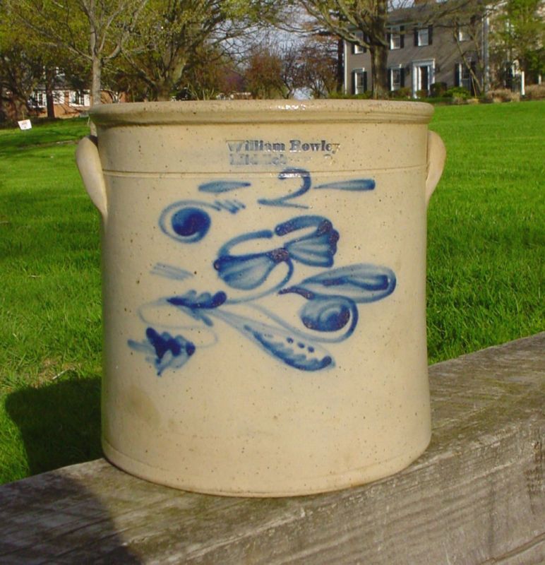 William Rowley, Middlebury (Akron) Ohio Stoneware Crock  