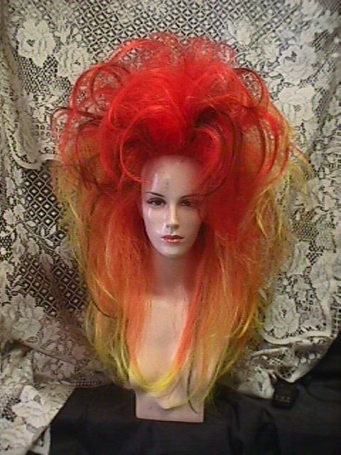WIG WIGS DRAG queen SHOWSTOPPER FLAME COLORED WIG  