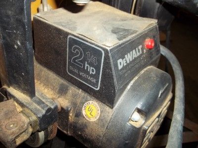 DeWalt 7770 Lectrostop 10 Radial Arm Saw Single Phase 110 220 vac rip 