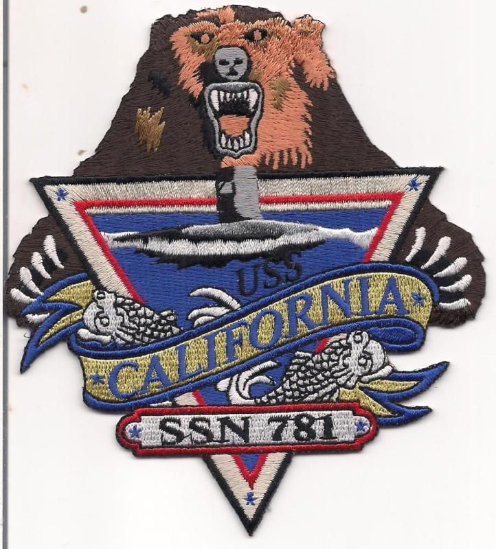 US Navy SSN 781 USS California Submarine Patch  