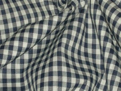   PLAID FABRIC DARK BLUE OFF WHITE CHECKED fabric SOFT FABRIC  