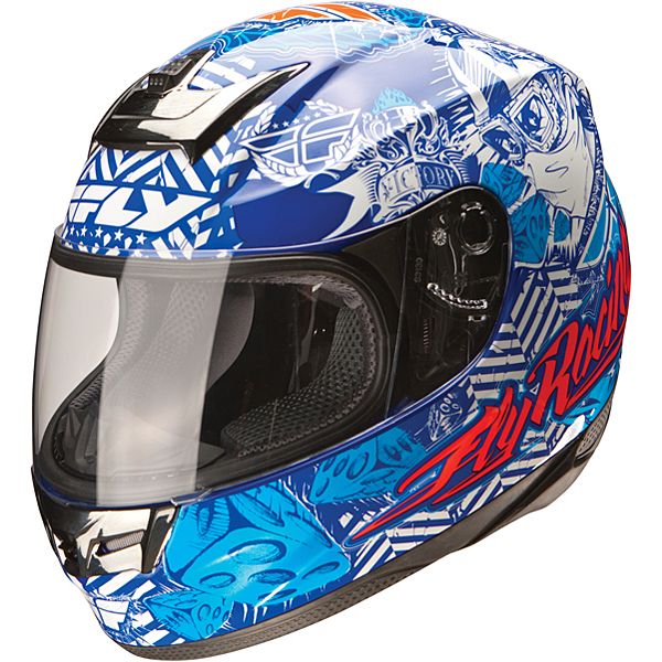 NEW FLY PARADIGM WINNER CIRCLE HELMET BLUE/WHITE X  