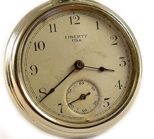 INGERSOLL Liberty U.S.A Back Wind Set Pocket Watch 1898  