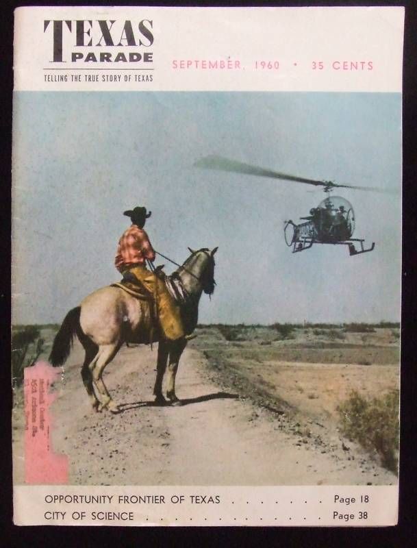 Texas Parade Magazine September 1960 V Good Condition  