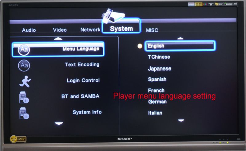 Additional formats & languages available in future firmware releases.