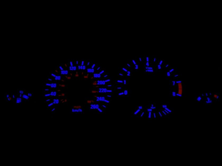 BMW E30 M3 EU 82 94 plasma glow gauges dials 260 KMH WB  