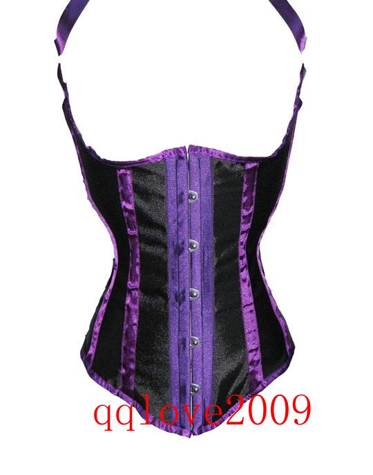 PURPLE Boned Underbust Waist Cincher Corset Shaper XL  