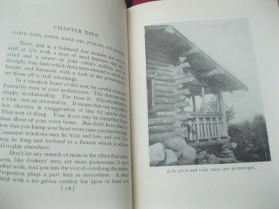 The Real Log Cabin by Chilson Aldrich 1944 w/ NUMEROUS PLANS, PHOTOS 