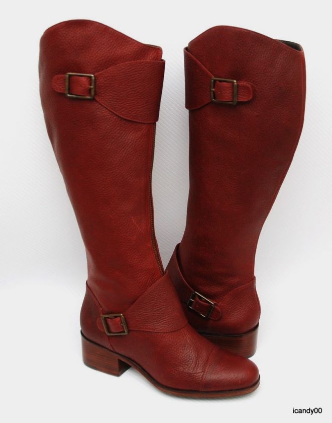 NEW Pour la Victoire ~PEBBLED LEATHER BOOT ~BURGUNDY *5  