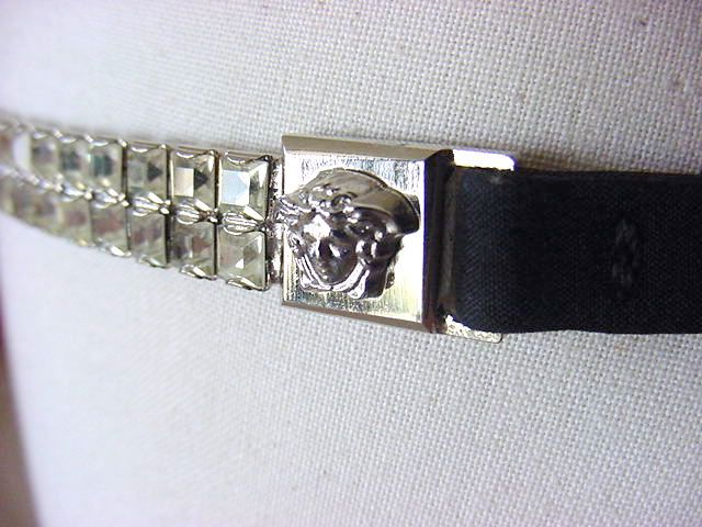 GIANNI VERSACE Belt Diamantes Unique closure S/M  