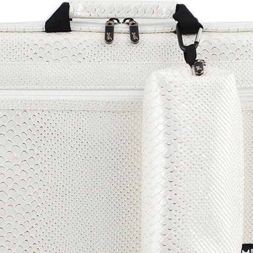 15.4~15.6 Women LAPTOP SLEEVE BAG Snake leather Pattern white Front 