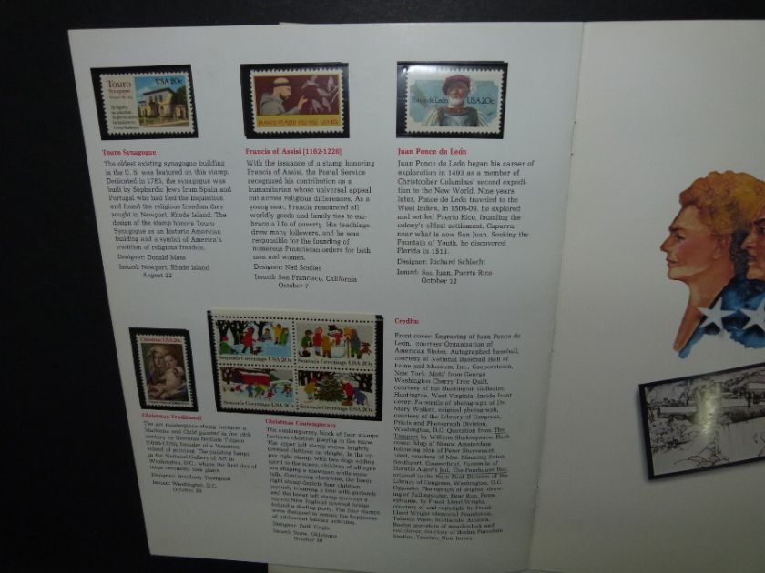 CKSTAMPS 1982 US POSTAL SERVICE MINT SET OF COMMEMORATIVE STAMPS 