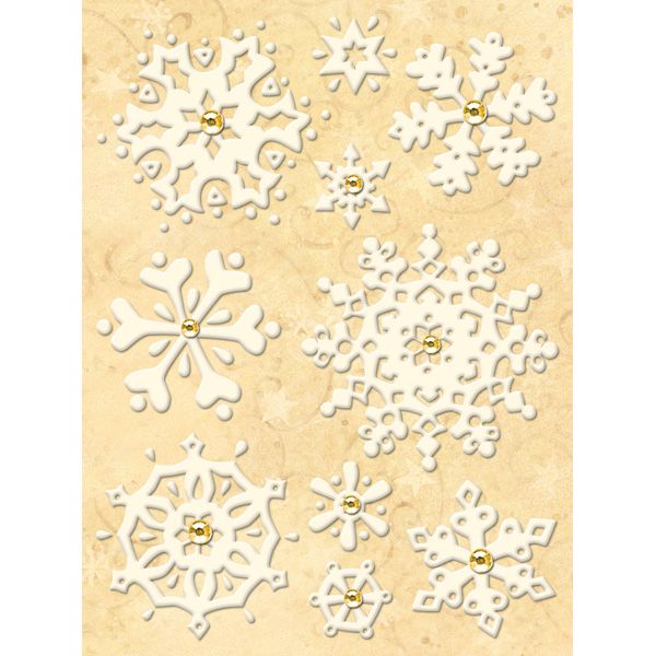 NEW K & Company SW GLAD TIDINGS SNOWFLAKE & GEM stickers Christmas 