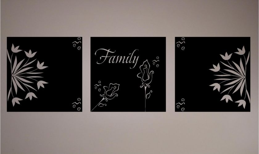 Family Box Art   Vinyl Wall Art Decals Words Lettering  