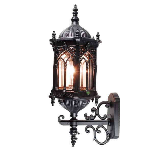 Medieval styles Matt Black outdoor wall light lighting  