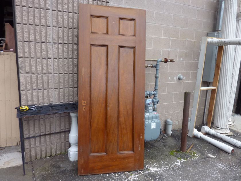 c1880 antique QUARTERESAWN oak FOUR panel victorian door ENTRANCE door 