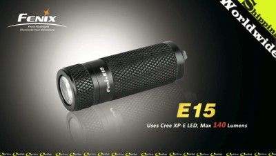 Fenix E15 Mini LED Flashlight   140 Lumens   Worldwide Shipping 