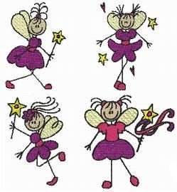 Stick Fairy Princess   Machine Embroidery Designs  