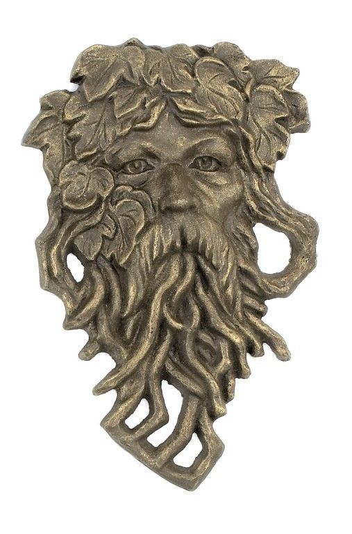   Bearded Leaf Man Garden Face Plaque Wall Decor Lawn & Gardens Yard Art