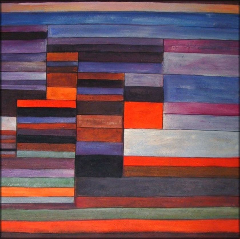   Painted Oil Painting Repro Paul Klee Fire in the Evening. 1929  