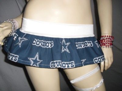   DALLAS COWBOYS FOOTBALL SKIRT BLUE STARS DANCER CLUB CLOTHES  