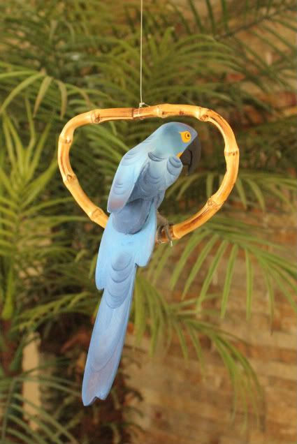 BLUE MACAW PARROT  TROPICAL/RAIN FOREST/TIKI  RIO MOVIE  